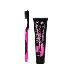 Xpel Oral Care Cleansing Charcoal zubní pasta 100 ml + zubní kartáček