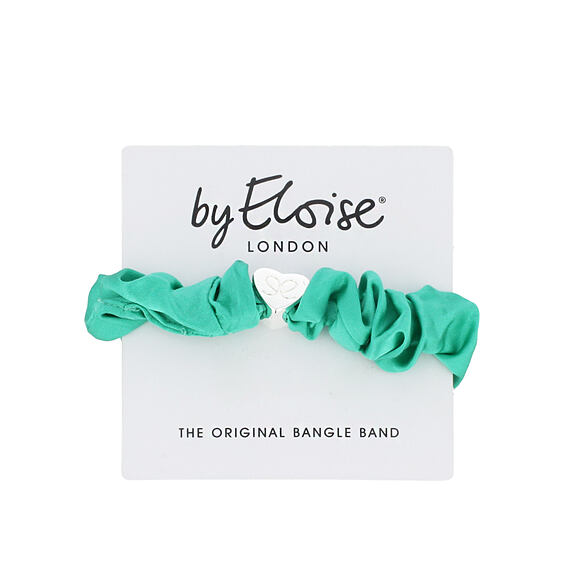 By Eloise London Silver Heart Silk Scrunchie