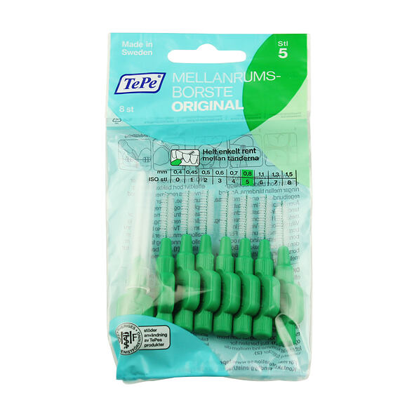 TePe Original mezizubní kartáčky 5 zelené (0,8 mm) 8 ks