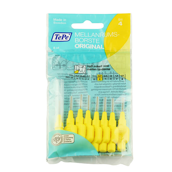 TePe Original mezizubní kartáčky 4 žluté (0,7 mm) 8 ks