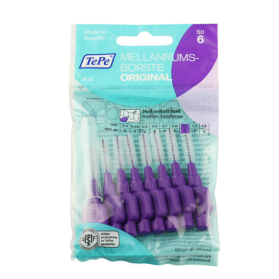 TePe Original mezizubní kartáčky 6 fialové (1,1 mm) 8 ks