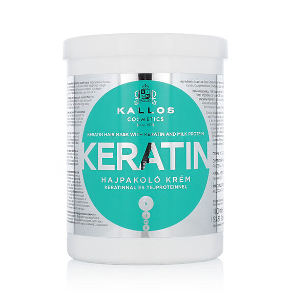 Kallos Keratin Hair Mask With Keratin And Milk Protein 1000 ml
