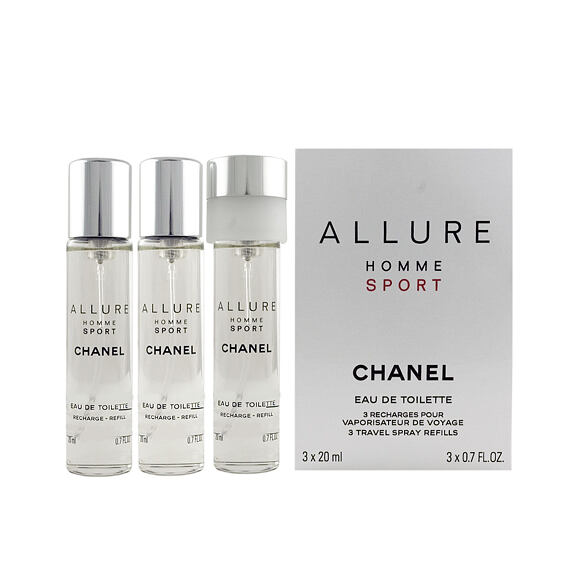 Chanel Allure Homme Sport EDT náplň 2 x 20 ml + EDT náplň s rozprašovačem 20 ml M
