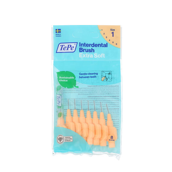 TePe Extra Soft mezizubní kartáčky 1 oranžové (0,45 mm) 8 ks