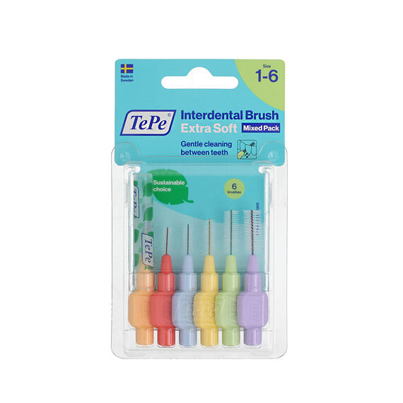 TePe Extra Soft mezizubní kartáčky 1-6 Mix 6 ks