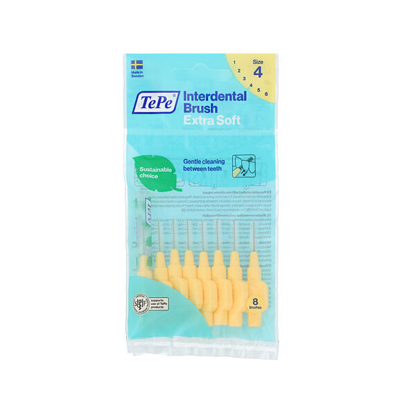 TePe Extra Soft mezizubní kartáčky 4 žluté (0,7 mm) 8 ks
