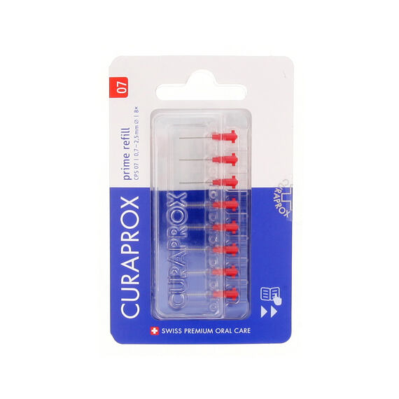 Curaprox Prime Refill CPS 07 (0,7 - 2,5 mm) 8 ks, červená