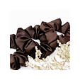 MURU saténová scrunchie gumička - Dark Chocolate matná