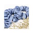 MURU saténová scrunchie gumička - modro-šedá matná