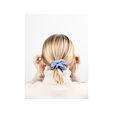 MURU saténová scrunchie gumička - modro-šedá matná
